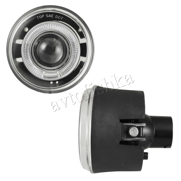 Jeep Grand Cherokee (04-10) фары противотуманные линзовые, со светящимися ободками, комплект 2 шт.