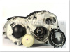 Mercedes C-class W203 (00-03) фары передние линзовые черные, комплект 2 шт.