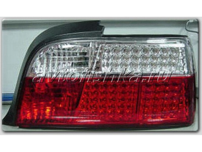 BMW 3 E36 2 дв. купе фонари задние светодиодные красно-белые, комплект 2 шт.