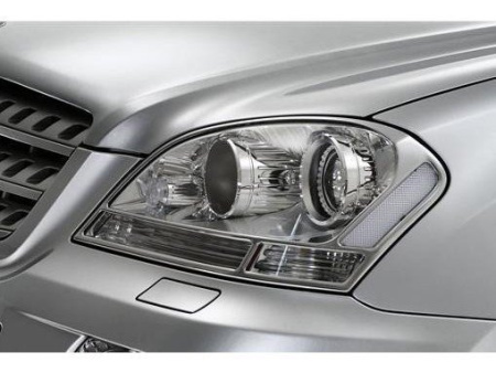 Mercedes-Benz W164 ML (05-08) рамки передних фар хромированные, комплект 2 шт.