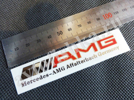 AMG красная алюминиевая наклейка на кузов Mercedes-AMG Affalterbach Germany