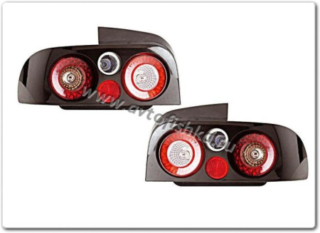 Subaru Impreza I (93-00) фонари задние черные, дизайн 3D, комплект 2 шт.