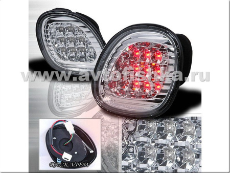 Lexus GS300, GS430 (97-04) фонари задние светодиодные хромированные, на крышку багажника, комплект 2 шт.