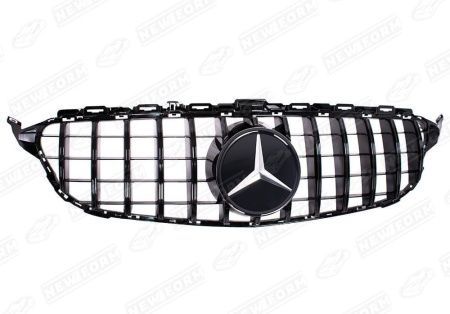 Mercedes-Benz C-Klasse W205 Coupe 2014 - 2018 Решетка радиатора Panamerica черная