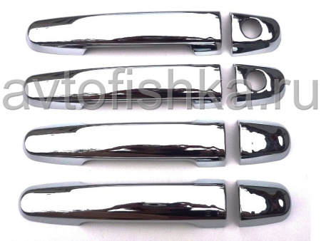 Toyota Camry 40, Prado 120, Highlander пластиковые хромированные накладки на ручки дверей, комплект на 4 двери