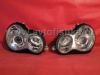 Mercedes C W203 (03-07) фары передние линзовые хромированные под ксенон и электрокорректор, комплект 2 шт.