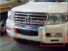 Toyota Land Cruiser 200 (08-) накладка переднего бампера - боковые продолжения кенгурина, пластиковые, комплект 2 шт.
