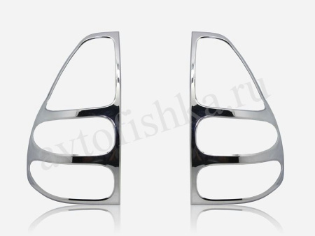 Toyota Land Cruiser Prado 120 (02-09) хромированные накладки на задние фонари, комплект 2 шт.