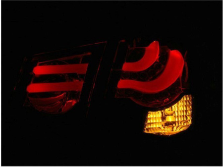 Chevrolet Cruze (08-) задние светодиодные красно-тонированные фонари в стиле Volkswagen, комплект лев + прав