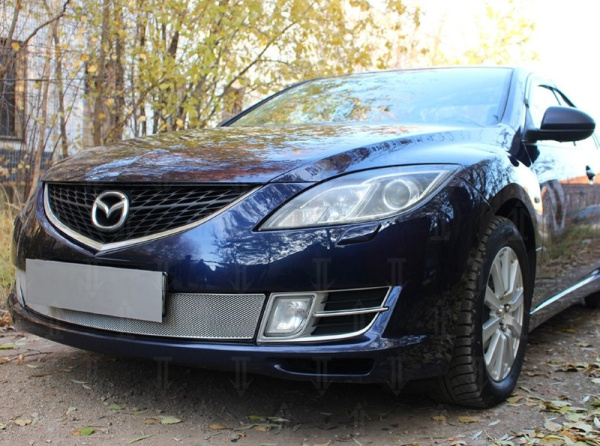 Mazda 6 (07–09) Защита радиатора Optimal, хром