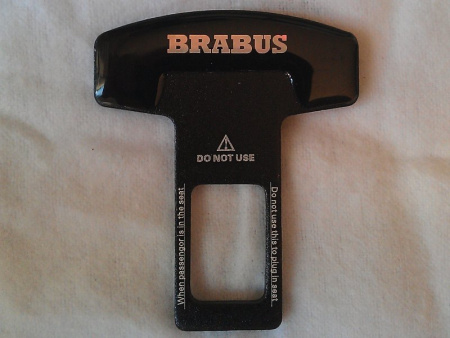 Вставка в замок ремня безопасности с логотипом Brabus, лакированная