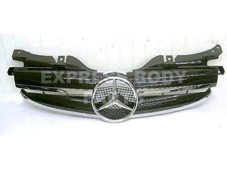 Mercedes SLK R170 (98-04) решетка радиатора 2 ламели, дизайн AMG, черная