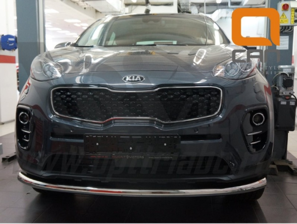 Kia Sportage (16–) Защита переднего бампера одинарная d 60 мм, нерж.
