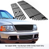 Ford Explorer (02-05) решетка радиатора и бампера черная, нержавейка 