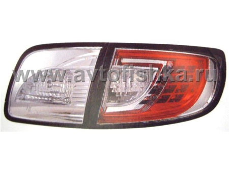 Mazda 3 (2003-2006) седан задние фонари светодиодные хромированные, комплект лев.+прав.