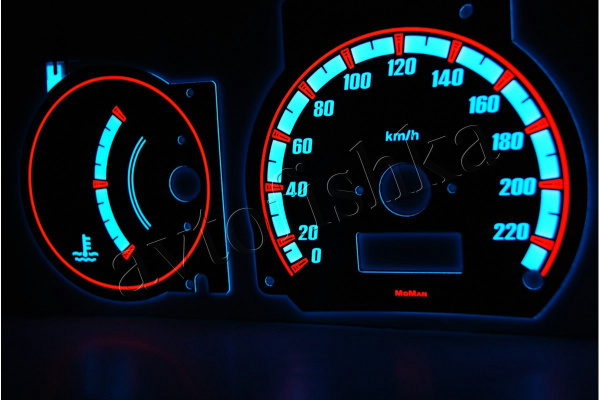 Mitsubishi Colt (96 - 03) CJ0 светодиодные шкалы (циферблаты) без оборотов в минуту - дизайн 1