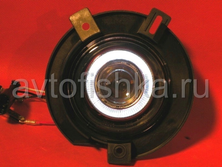 Ford Explorer (02-05) противотуманные линзовые фары со светящимися ободками, комплект 2 шт.