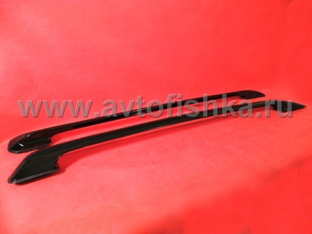 Toyota RAV4 (06-09), (09-) длинная база рейлинги продольные на крышу, алюминиевые черные, дизайн "Оригинал", установочный комплект.