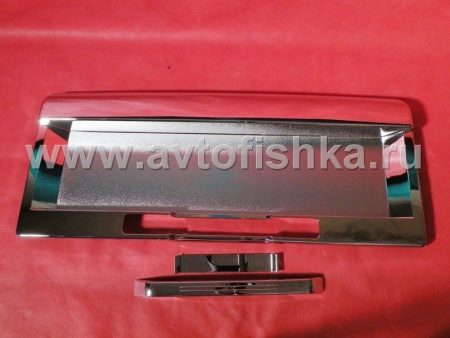 Hummer H2 (06-08) накладки под номерной знак на заднюю дверь, хромированные, пластик