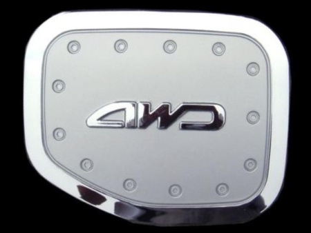 Toyota Land Cruiser Prado 120 (02-10) накладка хромированная на лючок бензобака, пластиковая, 4WD