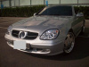 Mercedes SLK R170 (98-04) фары передние линзовые хромированные, со светящимися ободками, комплект 2 шт.
