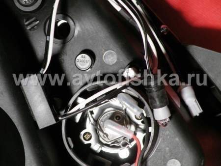 Suzuki Swift (04-) фары передние линзовые черные, со светодиодами, комплект 2 шт.