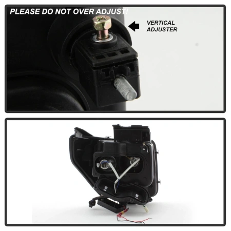 Dodge Nitro (2007-2011) фары передние линзовые черные, с ангельскими глазками и светодиодной подсветкой 