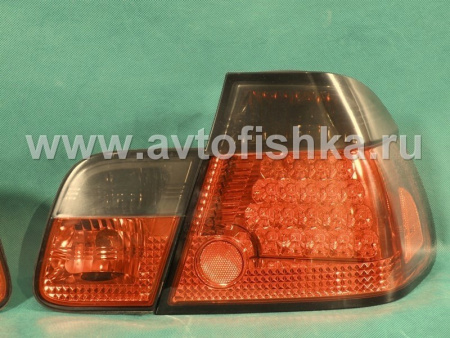 BMW 3 E46 (98-01) 4 дв. седан фонари задние светодиодные красно-тонированные, комплект лев.+прав.