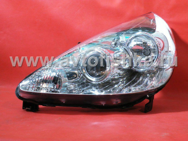 Honda Fit, Jazz (01-06) фары передние линзовые хромированные, комплект 2 шт.