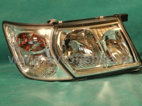 Nissan Patrol GR II Y61 (1997-2004) фары передние прозрачные хромированные, с поворотниками, комплект 2 шт.