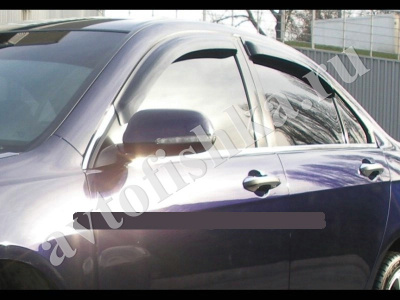Дефлекторы боковых окон 4 части темные Honda Accord 2003-2007