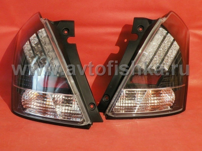 Suzuki Swift (04-) фонари задние светодиодные черно-хромированные, комплект 2 шт.