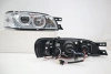 Subaru Impreza GC, GF (93-01) фары передние хромированные, со светящимися ободками и светодиодами, комплект 2 шт.