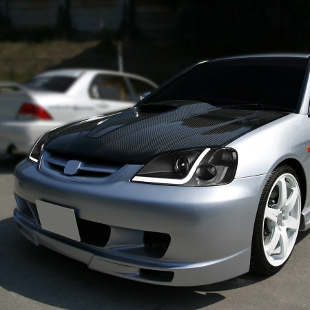 Honda Civic, Ferio (01-03) фары передние линзовые черные, седан/купе