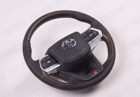 Toyota Land Cruiser LC 200 (1 рестайлинг) 2012 - 2015 Руль GR коричневое дерево