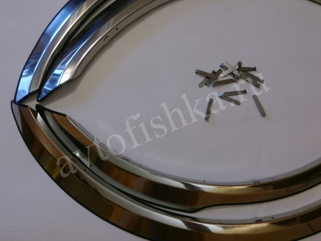 Ford Mondeo (00-07) хромированные накладки на арки крыльев, нержавеющая сталь, комплект 4 шт.