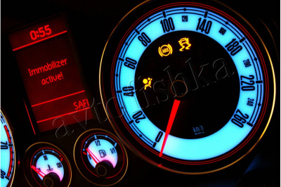 Volkswagen Golf MK5, Jetta, Touran светодиодные шкалы (циферблаты) на панель приборов