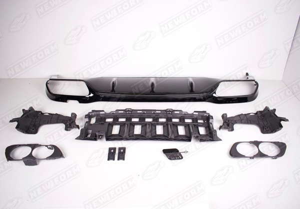 Mercedes-Benz E-Klasse W213 2016 - 2020 Диффузор с черными насадками 5.3 AMG