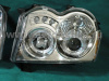 Jeep Grand Cherokee (04-07) фары передние линзовые хромированные, со светящимися ободками CCFL и светодиодами, комплект 2 шт.