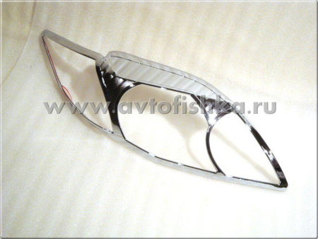 Toyota Corolla (06-) накладки на передние фары хромированные, комплект 2 шт.