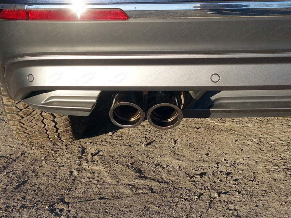 Volkswagen Tiguan (17–) Насадка на глушитель Premium 150 мм (D76мм, D60мм, комплект)