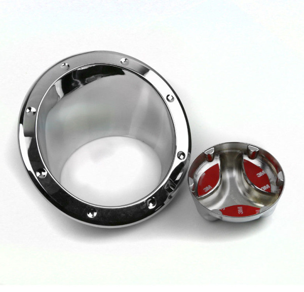 Hummer H3 (05-) накладка лючка топливного бака с окантовкой, комплект 2 шт.