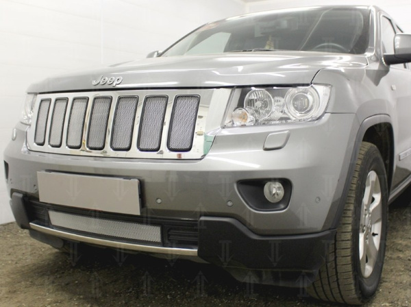 Jeep Grand Cherokee (11–12) Защита радиатора, хром, низ