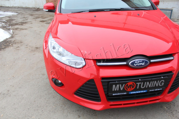 Ford Focus 3 (12 – 14) реснички на фары №2 узкие