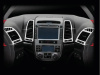 Hyundai Santa Fe (06-08) хромированные накладки панелей салона и торпеды, 9 предметов