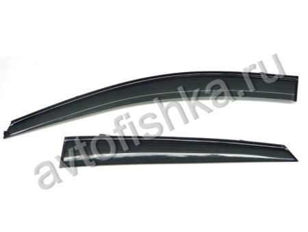 Hyundai Tucson ix35 (10-) дефлекторы боковых окон темные, ветровики, комплект 4 шт.