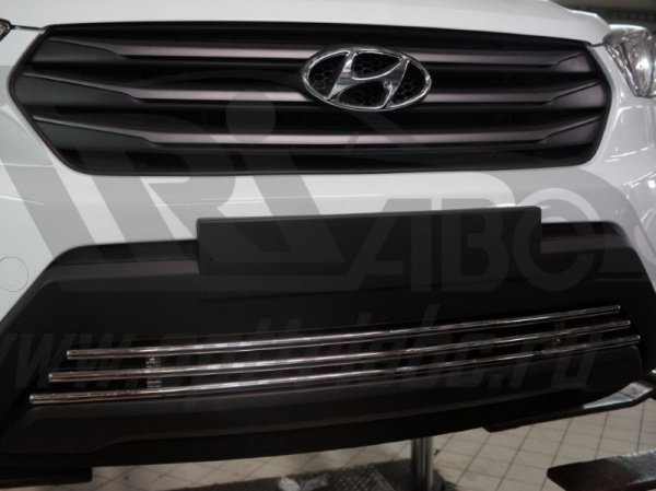 Hyundai Creta (15–) Решетка переднего бампера, нерж. d16