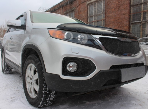 Kia Sorento (10–12) Защита радиатора, чёрная, низ
