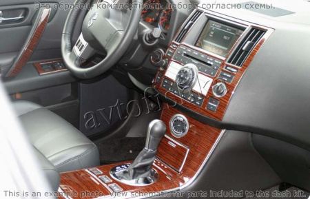Декоративные накладки салона Infiniti FX 2006-2008 Без заводского деревом
