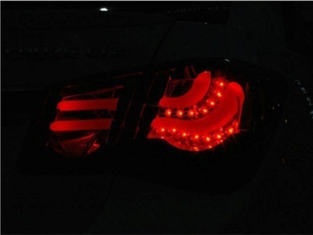 Chevrolet Cruze (08-) задние светодиодные красно-тонированные фонари в стиле Volkswagen, комплект лев + прав